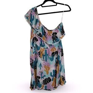 Wrangler Retro One Shoulder Mini Dress Size Medium Embellished Southwestern